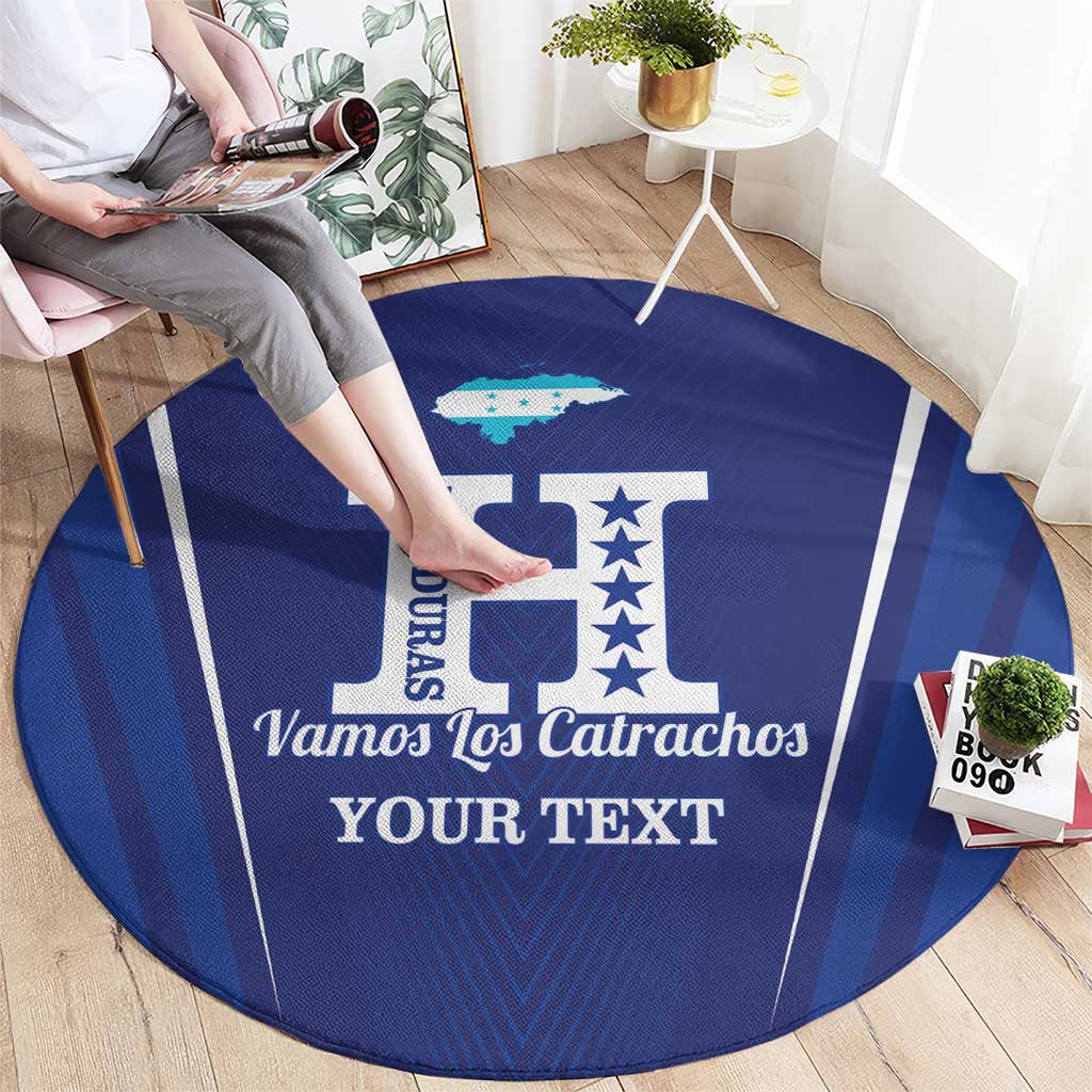 Honduras Football Custom Round Carpet Los Catrachos Map Sporty Style - Wonder Print Shop