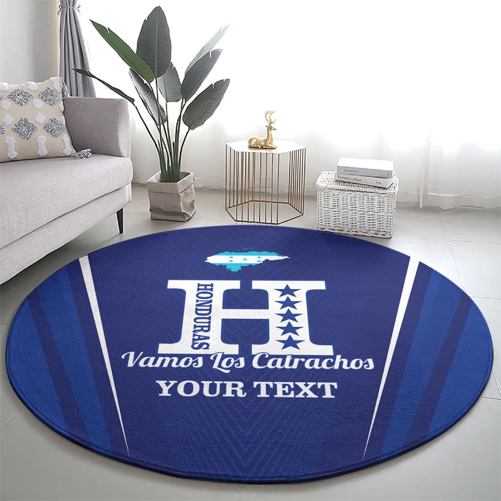 Honduras Football Custom Round Carpet Los Catrachos Map Sporty Style - Wonder Print Shop