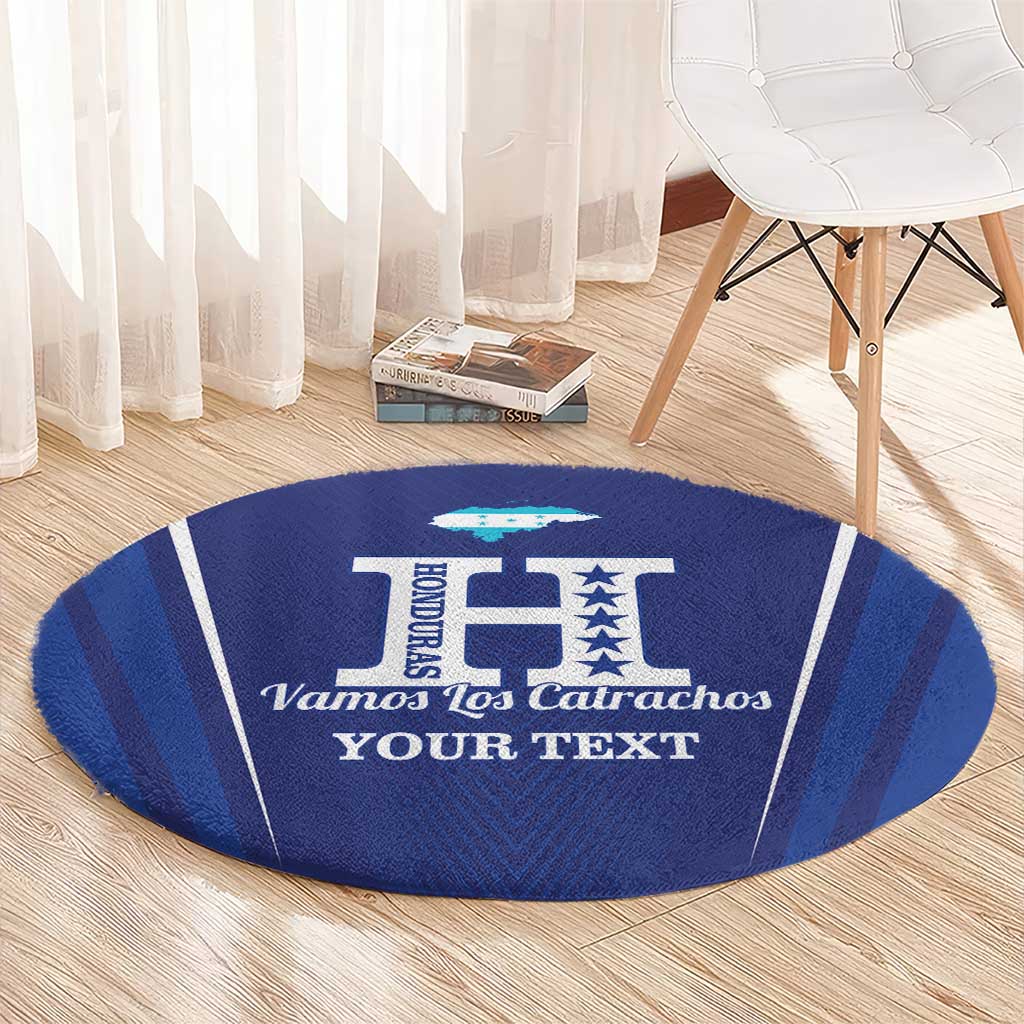 Honduras Football Custom Round Carpet Los Catrachos Map Sporty Style - Wonder Print Shop