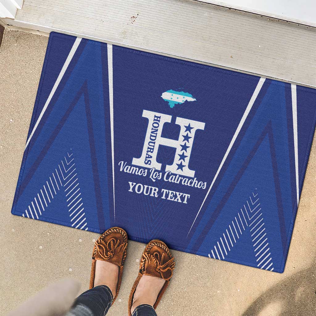 Honduras Football Custom Rubber Doormat Los Catrachos Map Sporty Style - Wonder Print Shop