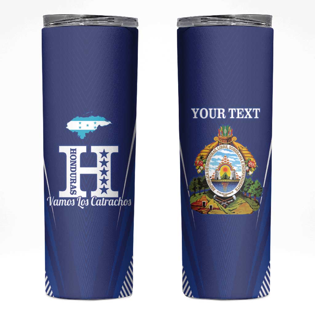 Honduras Football Custom Skinny Tumbler Los Catrachos Map Sporty Style - Wonder Print Shop