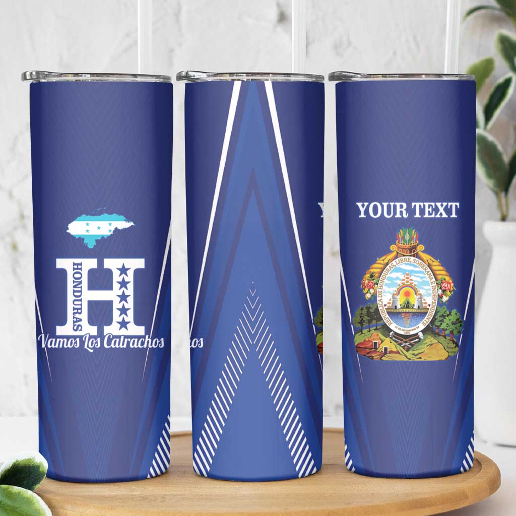 Honduras Football Custom Skinny Tumbler Los Catrachos Map Sporty Style - Wonder Print Shop