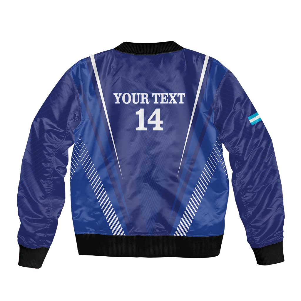 Honduras Football Custom Sleeve Zip Bomber Jacket Los Catrachos Map Sporty Style - Wonder Print Shop