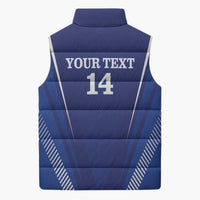 Honduras Football Custom Sleeveless Puffer Jacket Los Catrachos Map Sporty Style - Wonder Print Shop