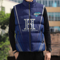 Honduras Football Custom Sleeveless Puffer Jacket Los Catrachos Map Sporty Style - Wonder Print Shop