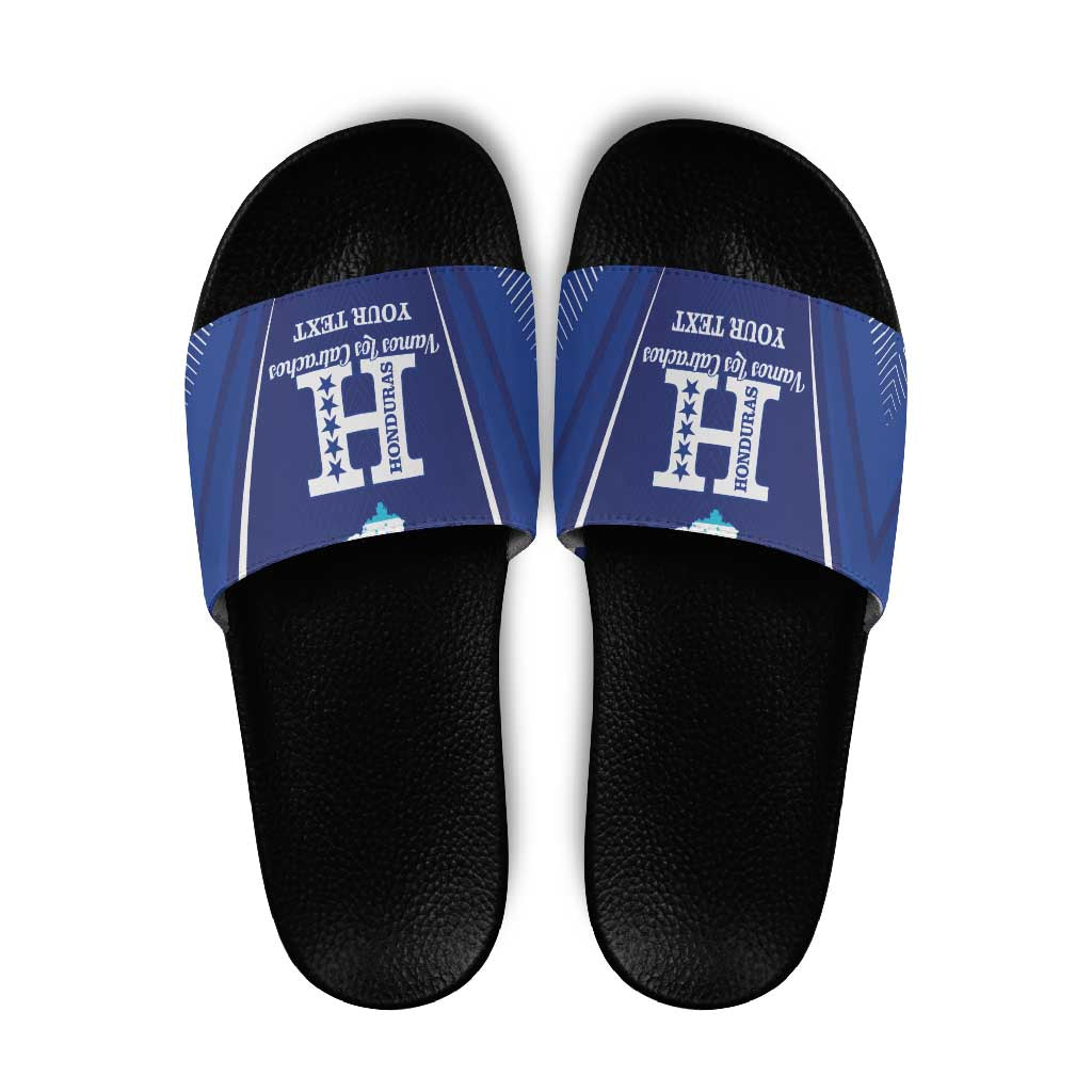 Honduras Football Custom Slide Sandals Los Catrachos Map Sporty Style - Wonder Print Shop