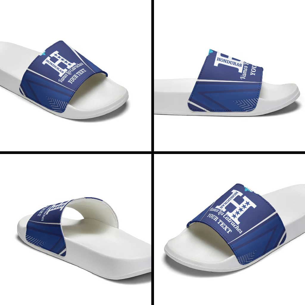 Honduras Football Custom Slide Sandals Los Catrachos Map Sporty Style - Wonder Print Shop