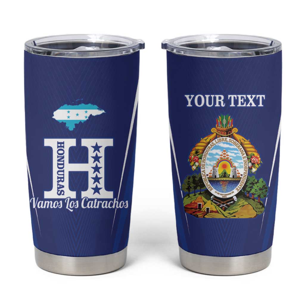 Honduras Football Custom Tumbler Cup Los Catrachos Map Sporty Style - Wonder Print Shop