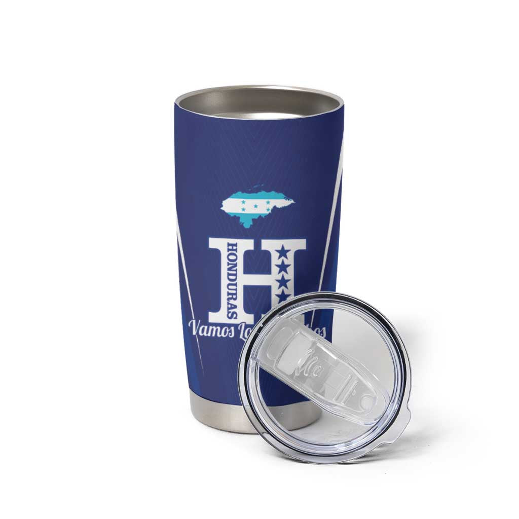 Honduras Football Custom Tumbler Cup Los Catrachos Map Sporty Style - Wonder Print Shop