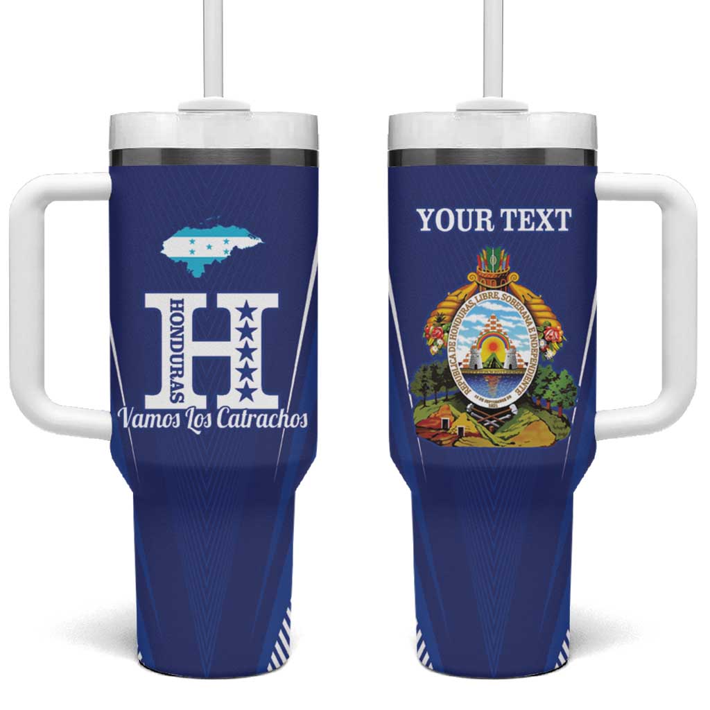Honduras Football Custom Tumbler With Handle Los Catrachos Map Sporty Style - Wonder Print Shop