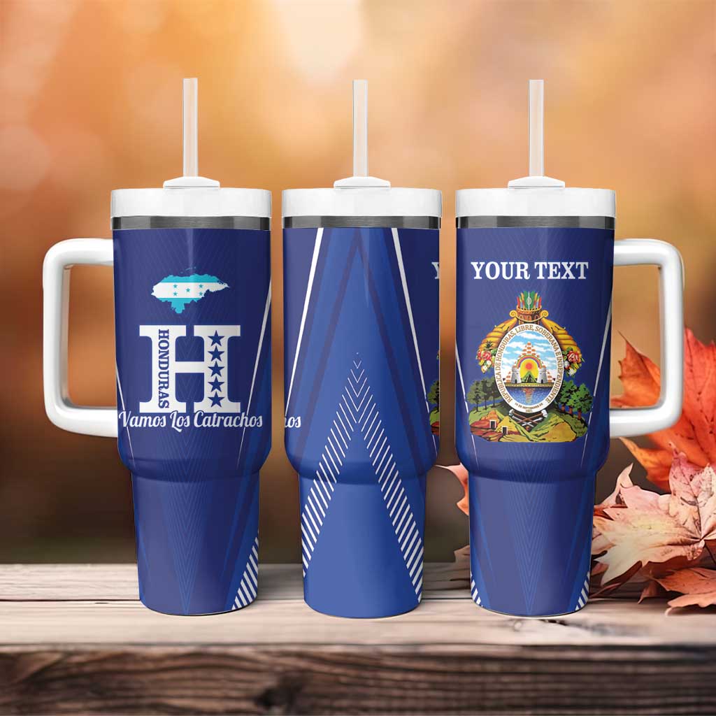 Honduras Football Custom Tumbler With Handle Los Catrachos Map Sporty Style - Wonder Print Shop