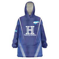 Honduras Football Custom Wearable Blanket Hoodie Los Catrachos Map Sporty Style - Wonder Print Shop