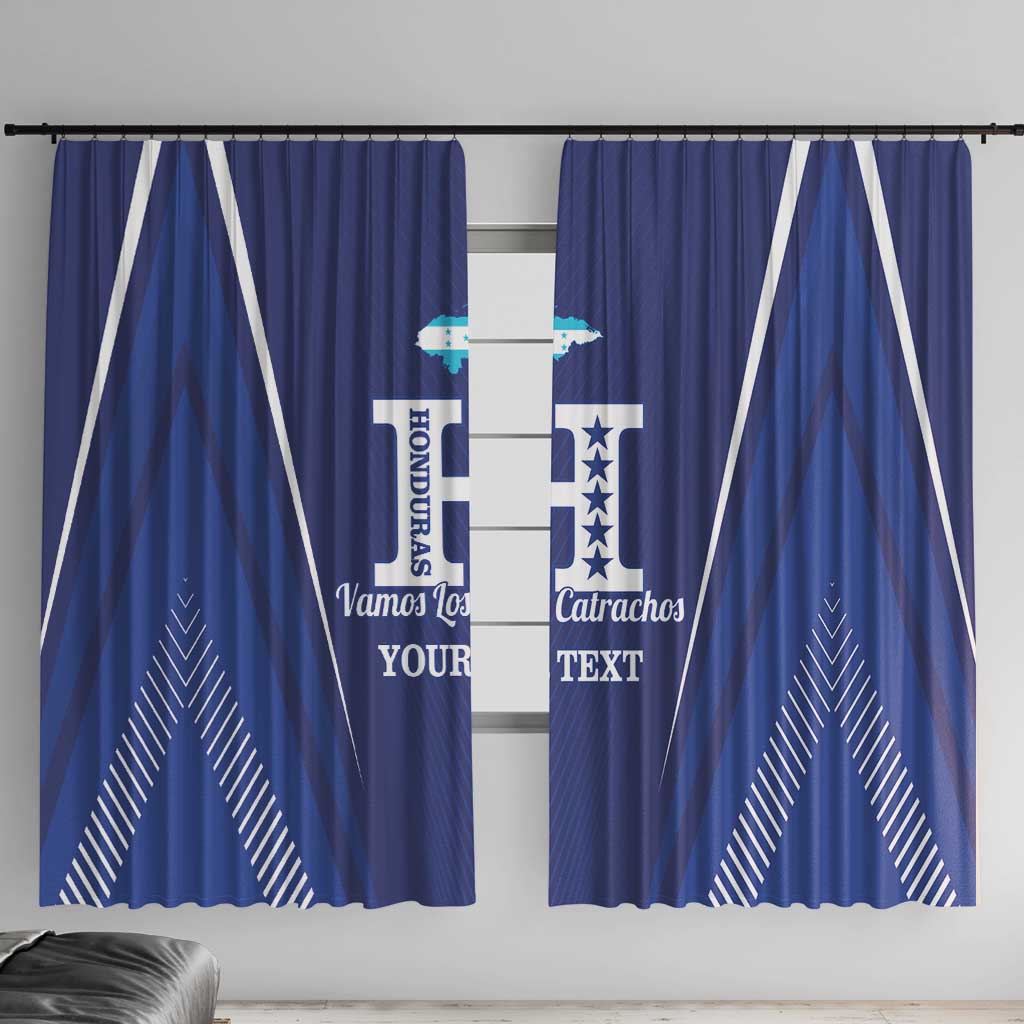 Honduras Football Custom Window Curtain Los Catrachos Map Sporty Style - Wonder Print Shop
