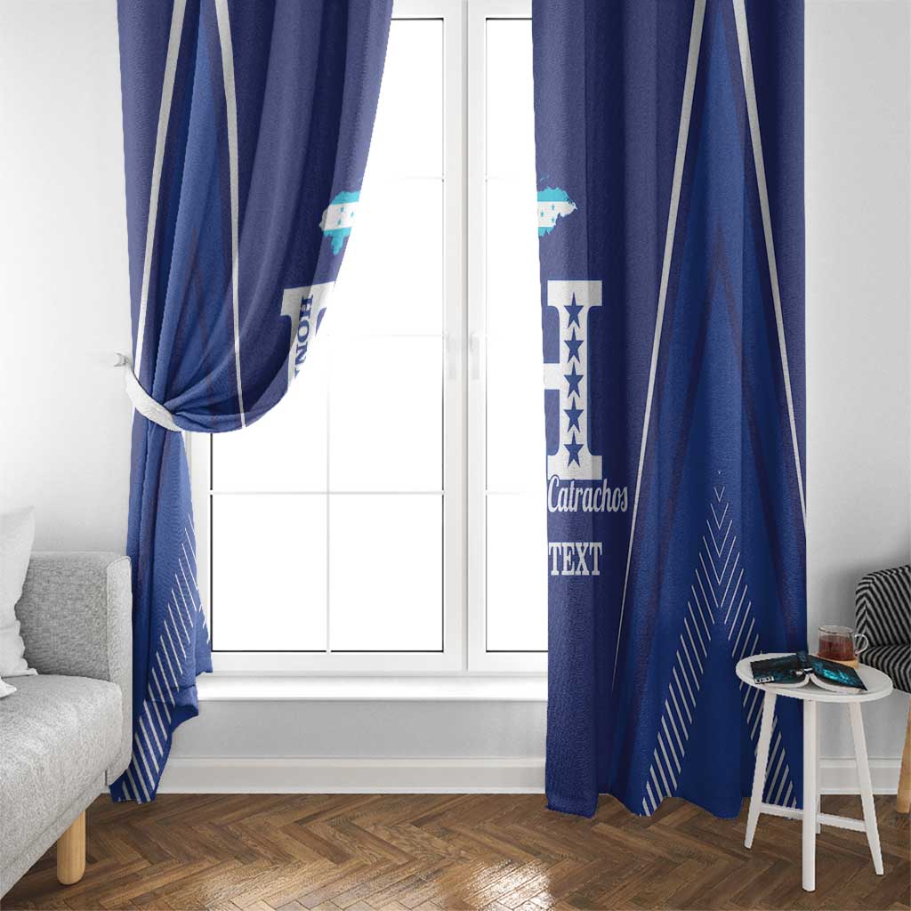 Honduras Football Custom Window Curtain Los Catrachos Map Sporty Style - Wonder Print Shop