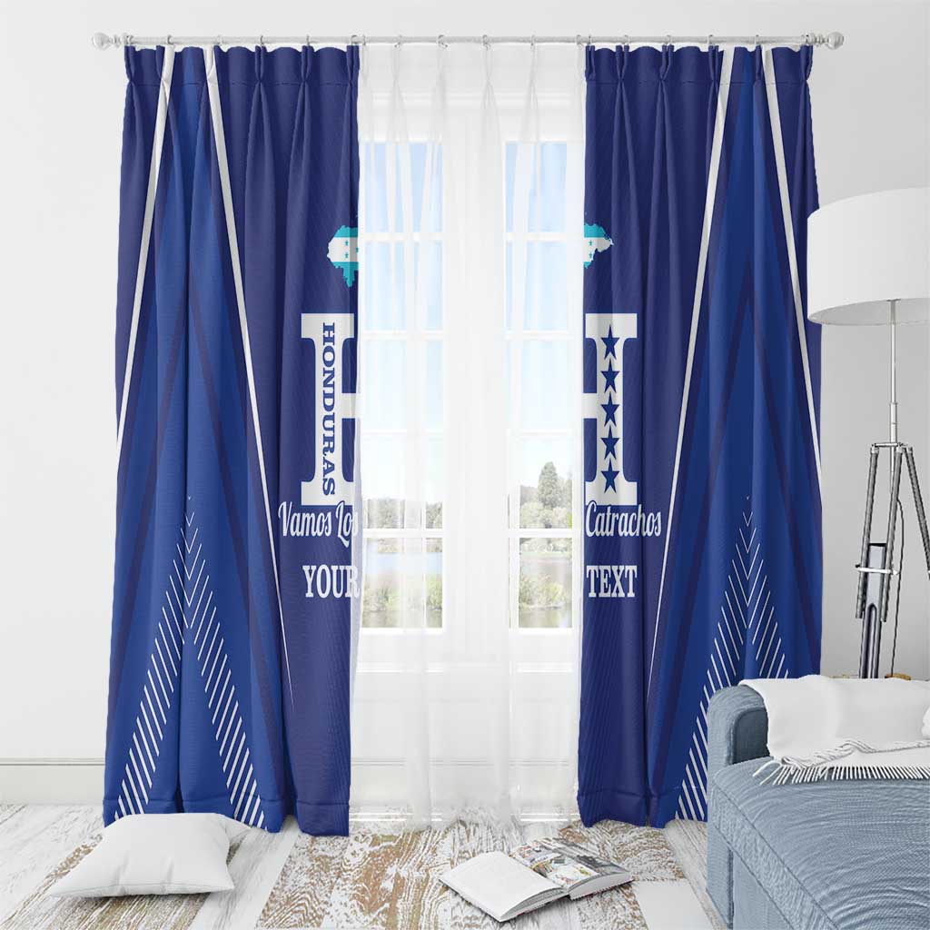 Honduras Football Custom Window Curtain Los Catrachos Map Sporty Style - Wonder Print Shop