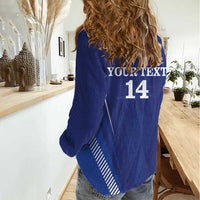 Honduras Football Custom Women Casual Shirt Los Catrachos Map Sporty Style - Wonder Print Shop