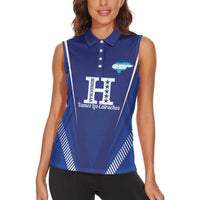 Honduras Football Custom Women Sleeveless Polo Shirt Los Catrachos Map Sporty Style - Wonder Print Shop