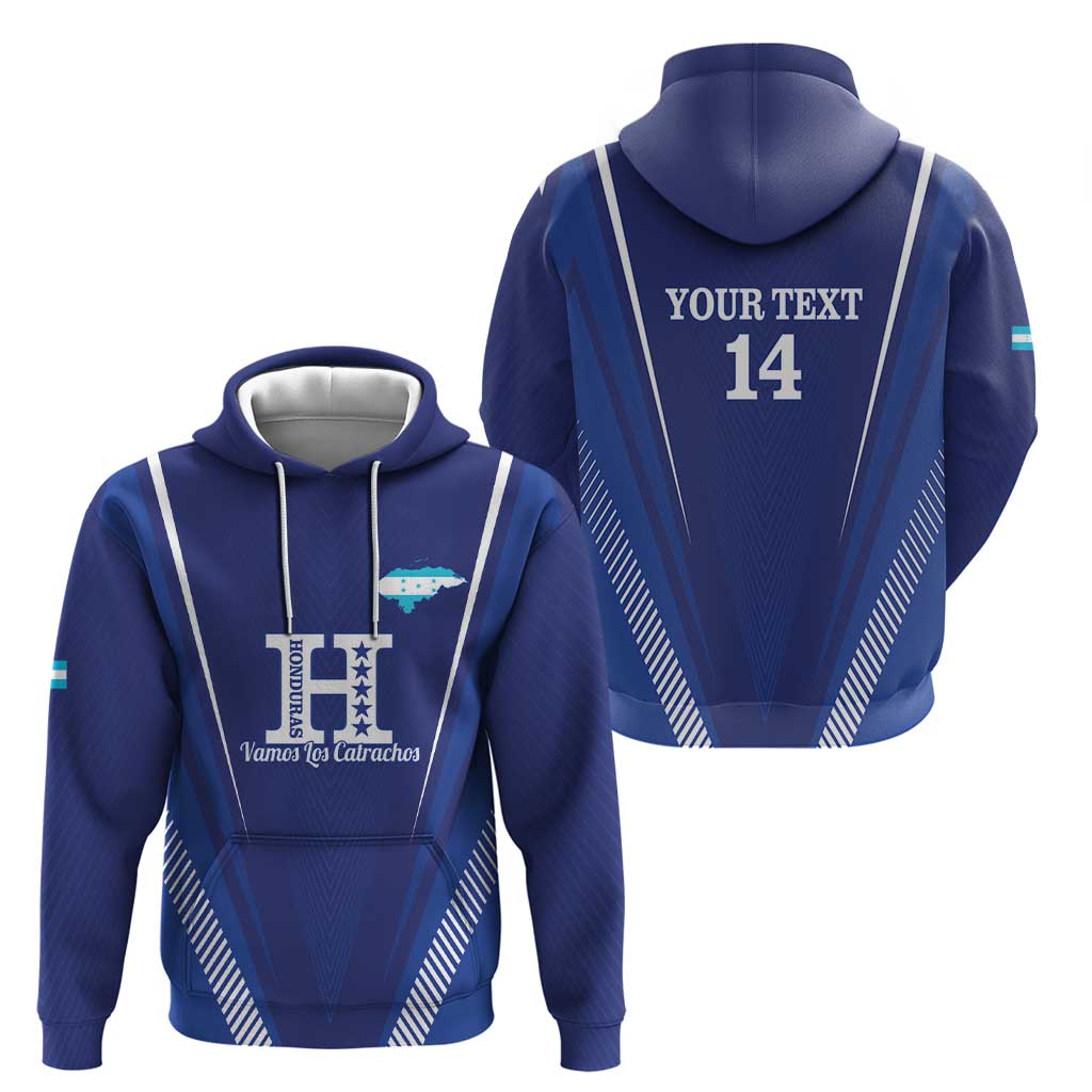 Honduras Football Custom Zip Hoodie Los Catrachos Map Sporty Style - Wonder Print Shop