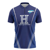 Honduras Football Custom Zipper Polo Shirt Los Catrachos Map Sporty Style - Wonder Print Shop