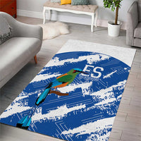 El Salvador Football Area Rug La Selecta Torogoz Grunge Style - Wonder Print Shop