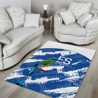 El Salvador Football Area Rug La Selecta Torogoz Grunge Style - Wonder Print Shop