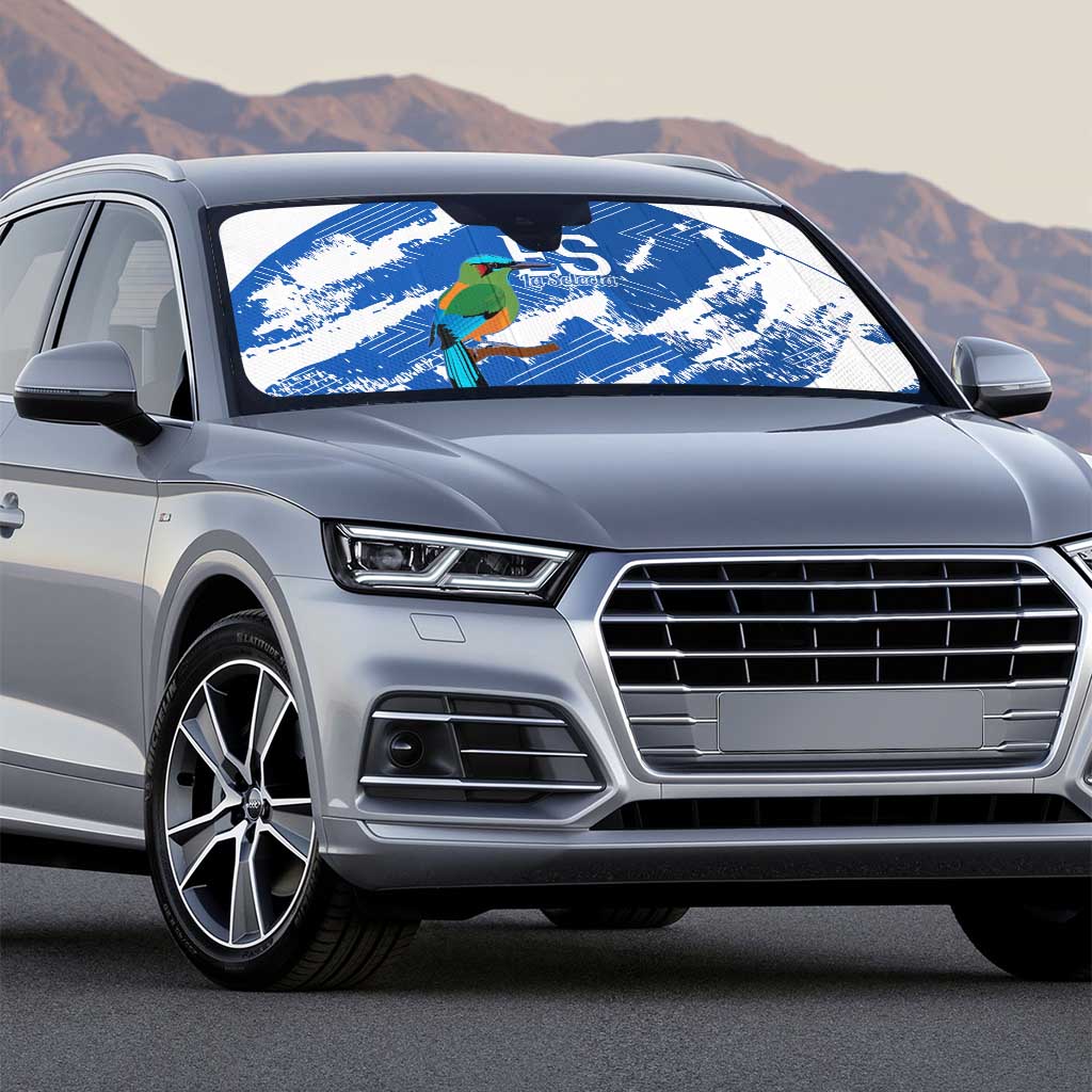 El Salvador Football Auto Sun Shade La Selecta Torogoz Grunge Style - Wonder Print Shop