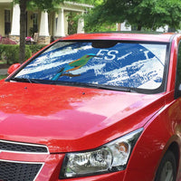 El Salvador Football Auto Sun Shade La Selecta Torogoz Grunge Style - Wonder Print Shop