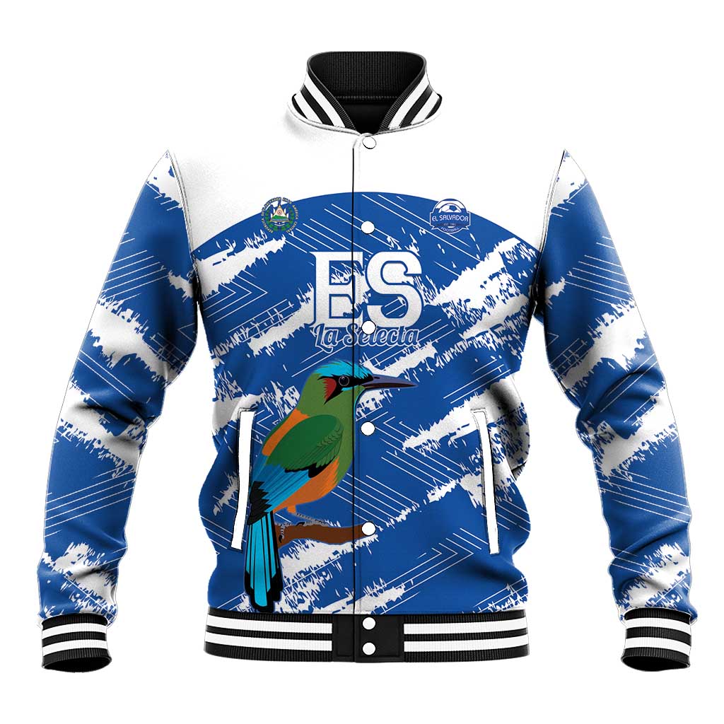 El Salvador Football Custom Baseball Jacket La Selecta Torogoz Grunge Style - Wonder Print Shop