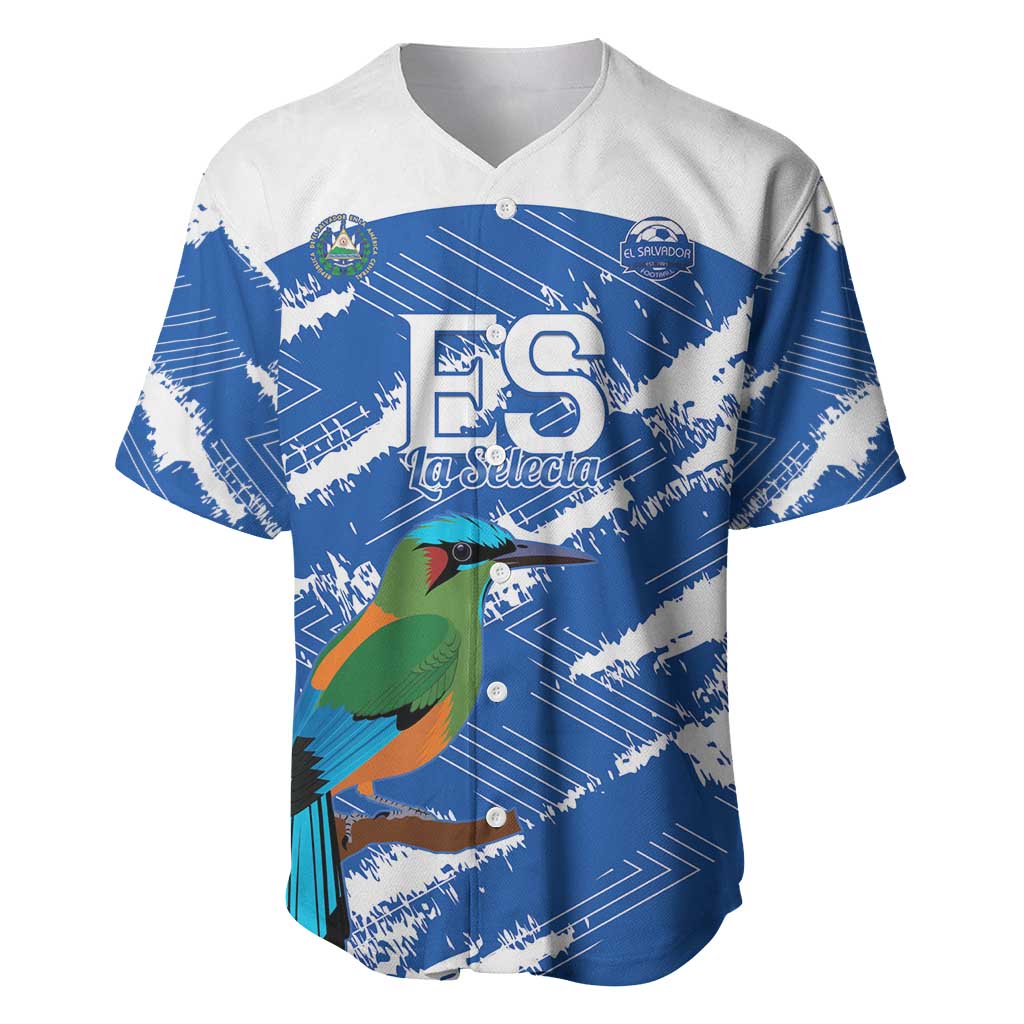 El Salvador Football Custom Baseball Jersey La Selecta Torogoz Grunge Style - Wonder Print Shop