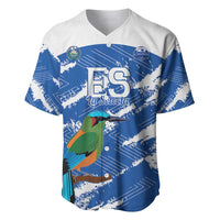 El Salvador Football Custom Baseball Jersey La Selecta Torogoz Grunge Style - Wonder Print Shop