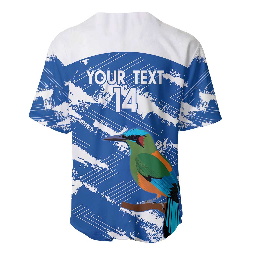 El Salvador Football Custom Baseball Jersey La Selecta Torogoz Grunge Style - Wonder Print Shop