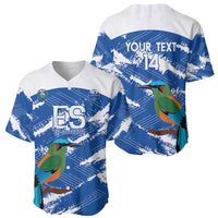 El Salvador Football Custom Baseball Jersey La Selecta Torogoz Grunge Style - Wonder Print Shop