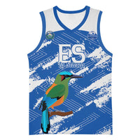 El Salvador Football Custom Basketball Jersey La Selecta Torogoz Grunge Style - Wonder Print Shop