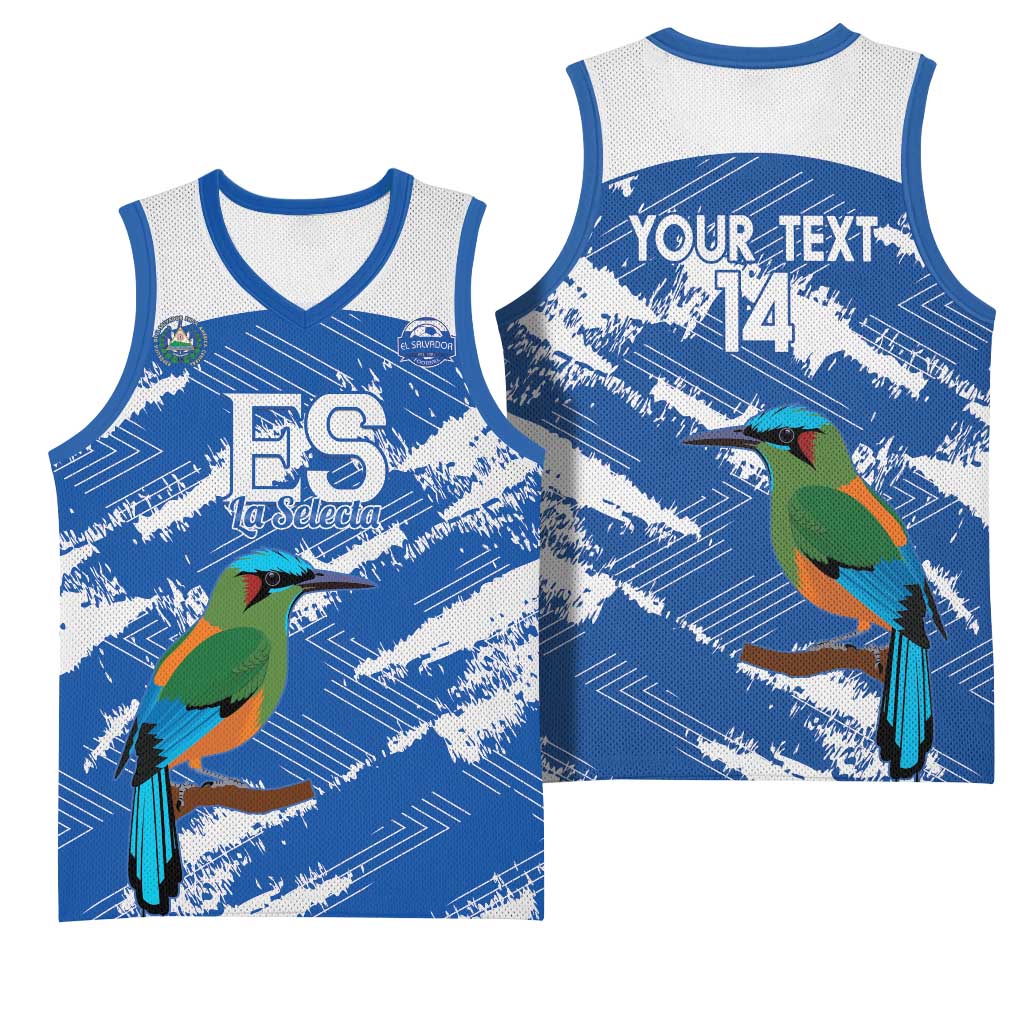 El Salvador Football Custom Basketball Jersey La Selecta Torogoz Grunge Style - Wonder Print Shop