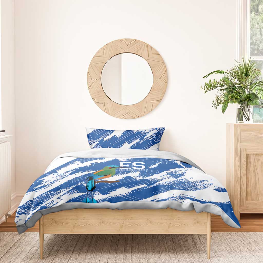 El Salvador Football Bedding Set La Selecta Torogoz Grunge Style - Wonder Print Shop