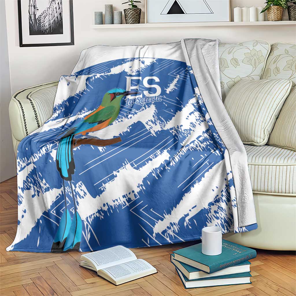 El Salvador Football Blanket La Selecta Torogoz Grunge Style - Wonder Print Shop