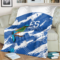 El Salvador Football Blanket La Selecta Torogoz Grunge Style - Wonder Print Shop