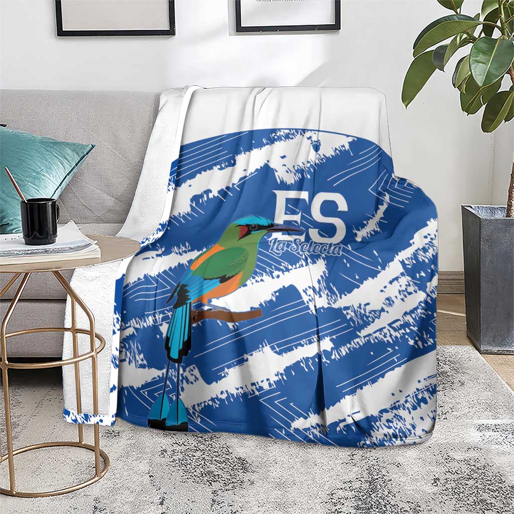 El Salvador Football Blanket La Selecta Torogoz Grunge Style - Wonder Print Shop