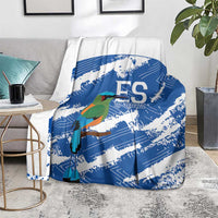 El Salvador Football Blanket La Selecta Torogoz Grunge Style - Wonder Print Shop
