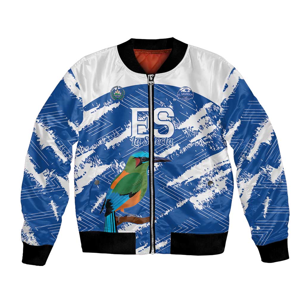 El Salvador Football Custom Bomber Jacket La Selecta Torogoz Grunge Style - Wonder Print Shop