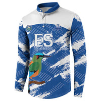 El Salvador Football Custom Button Sweatshirt La Selecta Torogoz Grunge Style - Wonder Print Shop