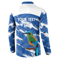 El Salvador Football Custom Button Sweatshirt La Selecta Torogoz Grunge Style - Wonder Print Shop