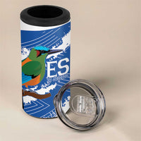 El Salvador Football Custom 4 in 1 Can Cooler Tumbler La Selecta Torogoz Grunge Style - Wonder Print Shop