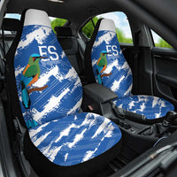 El Salvador Football Car Seat Cover La Selecta Torogoz Grunge Style - Wonder Print Shop