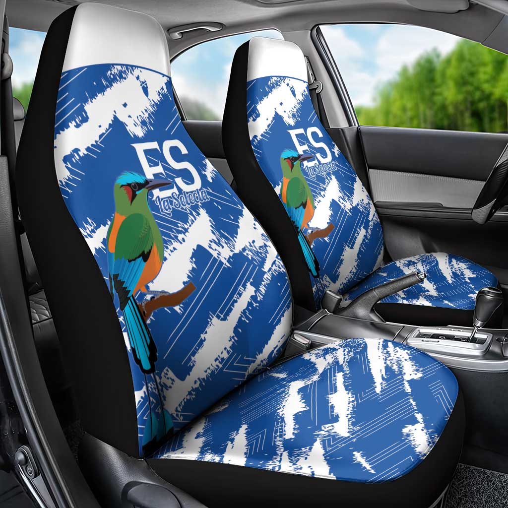 El Salvador Football Car Seat Cover La Selecta Torogoz Grunge Style - Wonder Print Shop