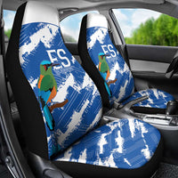 El Salvador Football Car Seat Cover La Selecta Torogoz Grunge Style - Wonder Print Shop