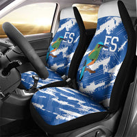El Salvador Football Car Seat Cover La Selecta Torogoz Grunge Style - Wonder Print Shop