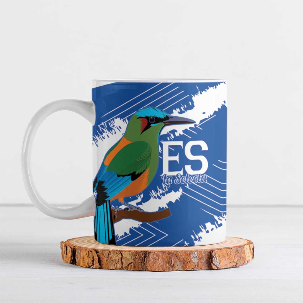 El Salvador Football Custom Ceramic Mug La Selecta Torogoz Grunge Style - Wonder Print Shop