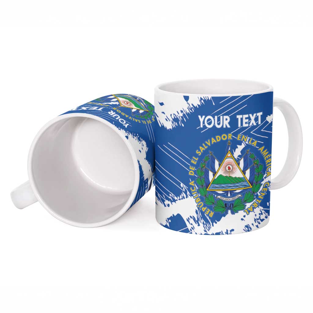 El Salvador Football Custom Ceramic Mug La Selecta Torogoz Grunge Style - Wonder Print Shop