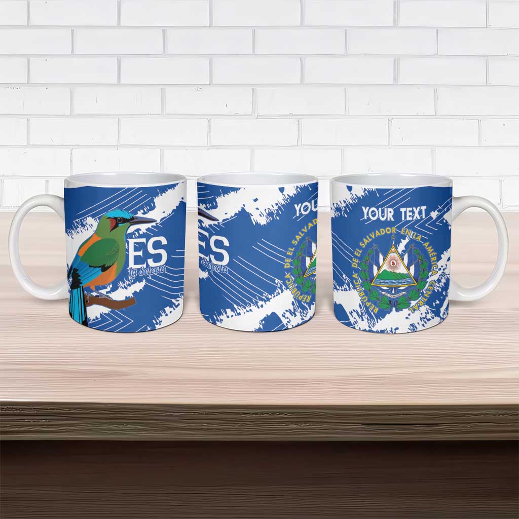 El Salvador Football Custom Ceramic Mug La Selecta Torogoz Grunge Style - Wonder Print Shop